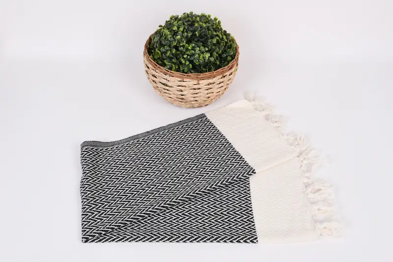 Regalos de dama de honor, toallas de baño pequeñas, toalla de spa, toalla de mano personalizada, toalla de verano, toalla de baño, regalos de Navidad, toalla de diseño en zigzag de algodón de 34x18 - 4