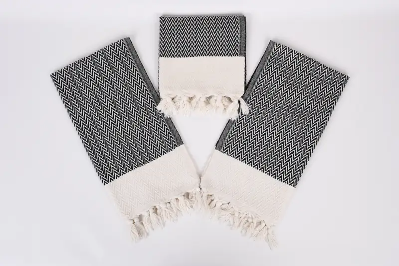 Regalos de dama de honor, toallas de baño pequeñas, toalla de spa, toalla de mano personalizada, toalla de verano, toalla de baño, regalos de Navidad, toalla de diseño en zigzag de algodón de 34x18 - 6