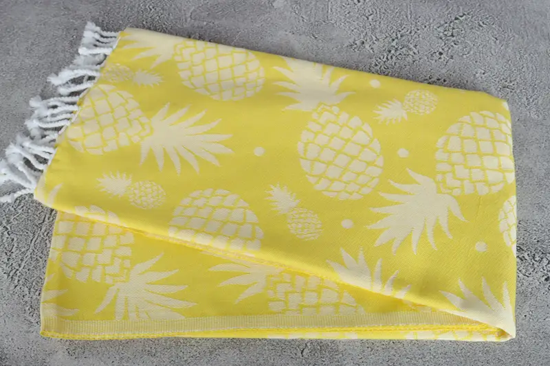 70x36 Cotton Pineapple Design Towel, Bachelorette Gifts, Monogrammed Turkish Towel, Handmade Gift, Turkish Towel USA, Turkish Towel Beach - 7