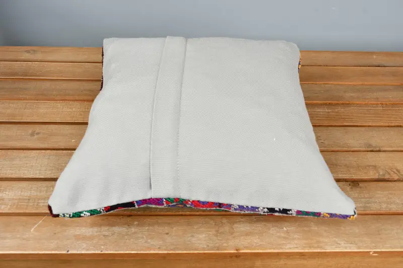 Turkish Pillow, Aztec Cushion, Boho Throw Pillow, Kilim Pillow, 14x14 Rainbow Pillow Cover, Handmade Kilim Cushion, Pillow, Couch Cushion Cover - 5