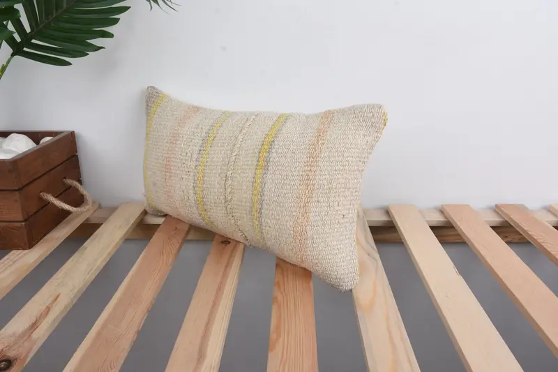 Indoor Pillow, Wholesale Pillow Cover, 8x16 Beige Cushion Cover, Pillow Cover, Turkish Pillow, Pillow for Sofa, Chair Pillow, Throw Kilim Pillow - 5
