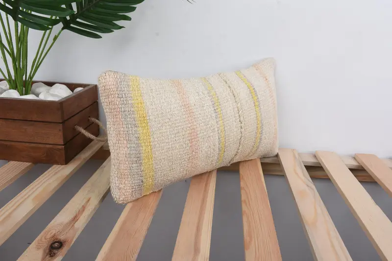 Indoor Pillow, Wholesale Pillow Cover, 8x16 Beige Cushion Cover, Pillow Cover, Turkish Pillow, Pillow for Sofa, Chair Pillow, Throw Kilim Pillow - 4