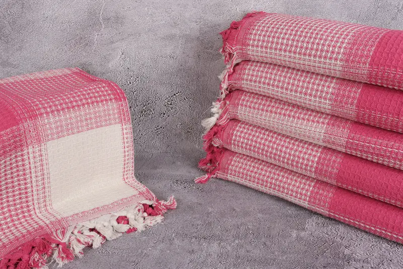 Decorative Bedspread, Personalized Bridesmaid Gift, Wedding Favors, Bridesmaid Gifts, 92x88 Cotton Striped Towel, Throw Blanket Couch - 3