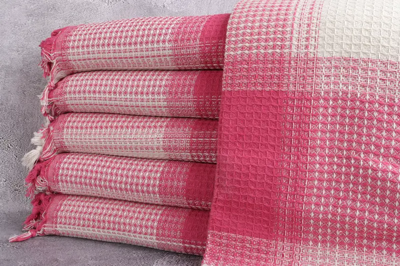 Decorative Bedspread, Personalized Bridesmaid Gift, Wedding Favors, Bridesmaid Gifts, 92x88 Cotton Striped Towel, Throw Blanket Couch - 1