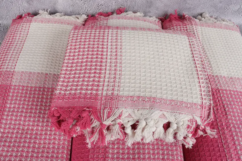 Decorative Bedspread, Personalized Bridesmaid Gift, Wedding Favors, Bridesmaid Gifts, 92x88 Cotton Striped Towel, Throw Blanket Couch - 4