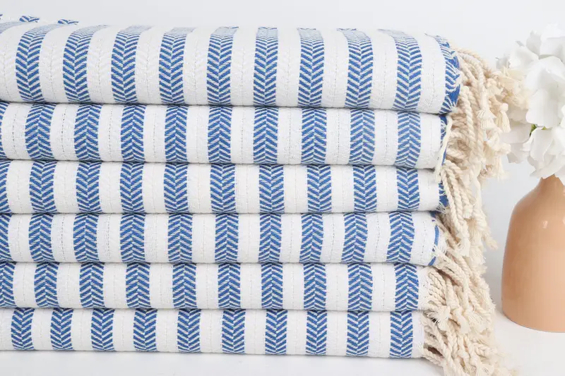 Custom Name Towel, 70x40 Cotton Herringbone Towel, Wedding Gift For Bride, Monogram Turkish Towel, Bridesmaid Gift Towel, Organic Turkish towel - 3