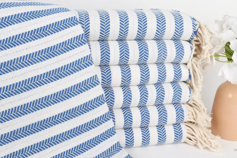 Custom Name Towel, 70x40 Cotton Herringbone Towel, Wedding Gift For Bride, Monogram Turkish Towel, Bridesmaid Gift Towel, Organic Turkish towel - 1