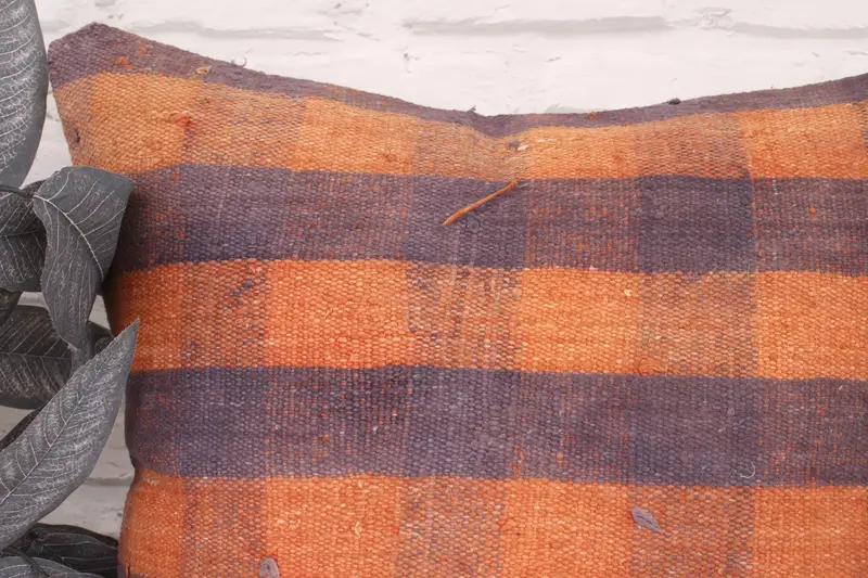 Seat Pillow, Throw Kilim Pillow, 20x20 Purple Pillow, Kilim Pillow Cover, Bohemian Cushion Pillow Sham, Vintage Kilim Throw Pillow, Cushion Cover - 2