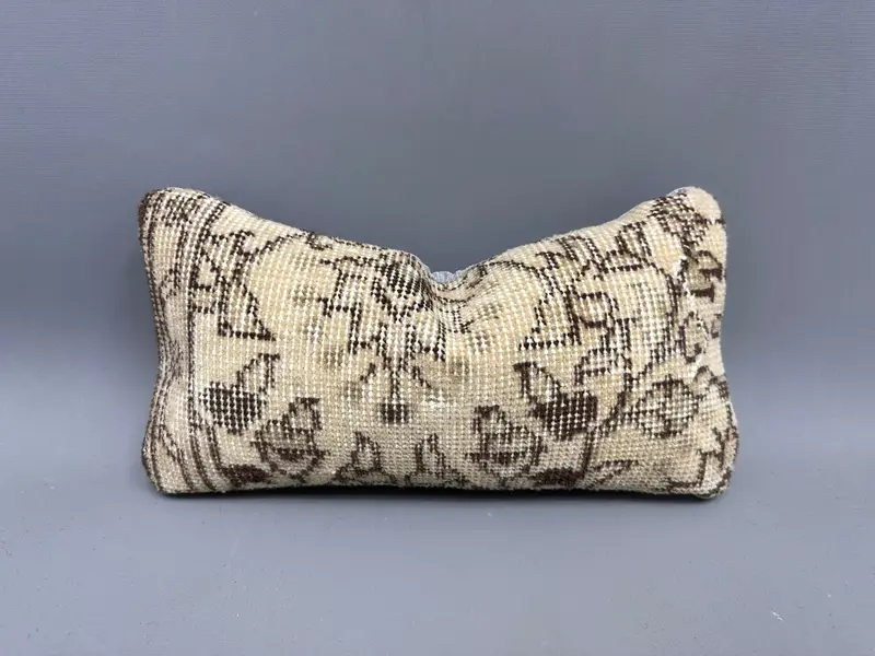 8x16 Beige Pillow, Nautical Throw Pillow Sham, Vintage Kilim Throw Pillow, Farmhouse Pillow, Gift Pillow, Pillow Sham, Pillow for Sofa - 1