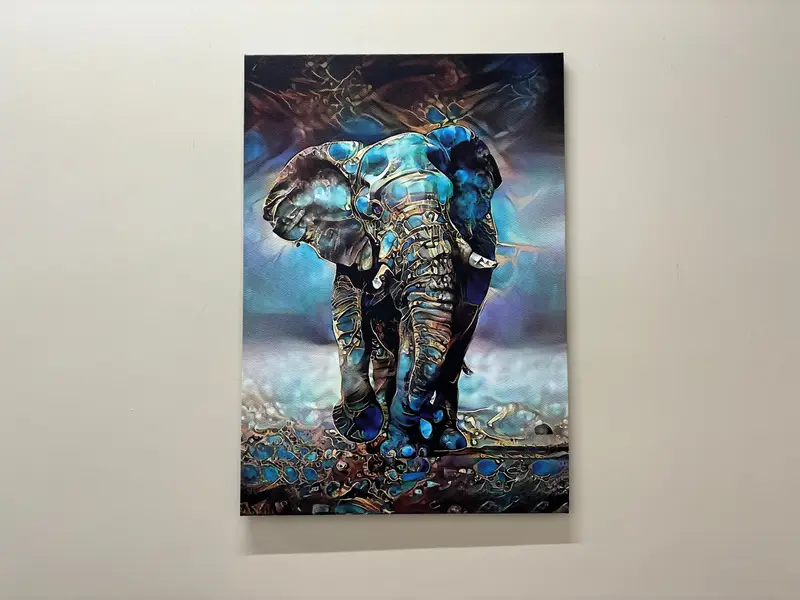 Moderne abstrakte Elefanten-Leinwand: Einzigartiges Geschenk für Elefantenliebhaber