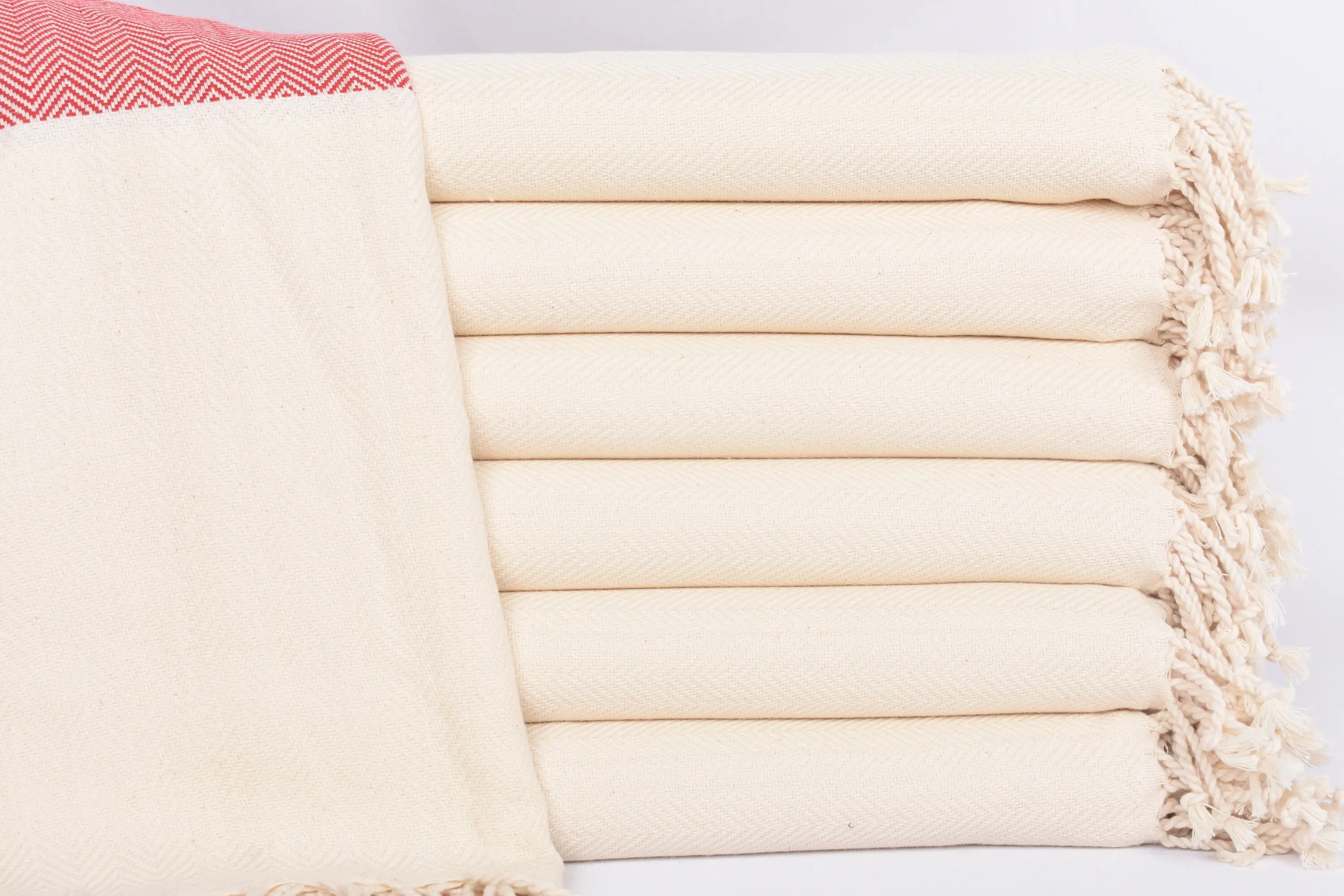Red Zig Zag Towel Bachelorette Party Gift, 70x36 Inches - 1