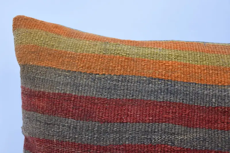 Vintage Kilim Pillow, 16x36 Red Cushion Case, Decorative Throw Cushion Cover, Boho Pillow Sham Cover, Pillow for Couch, Cushion Case - 2