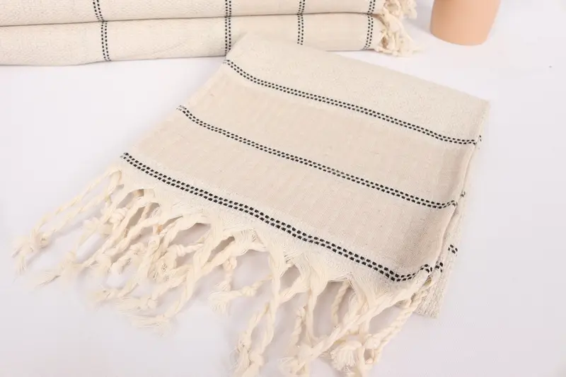40x20 Linen Striped Towel, Custom Wedding Gifts, Personalized Hand Towel, Turkish Tea Towel, Monogram Dish Towel, Monogram Kitchen Towel - 5