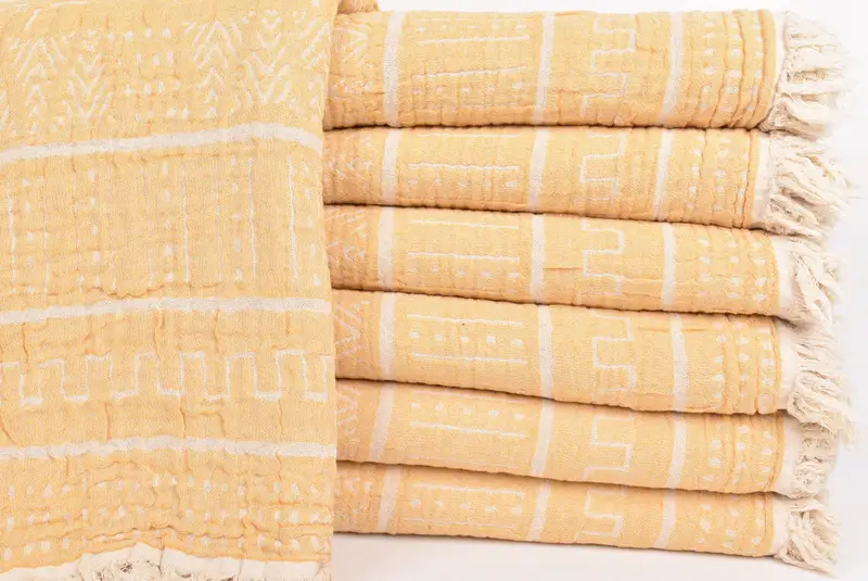 Valentine Day Gift For Her, Bridesmaid Gifts, Engagement Gift, Organic Throw, 76x56 Cotton Kilim Design Towel, Monogram Blanket, Boho Throw Blankets - 2