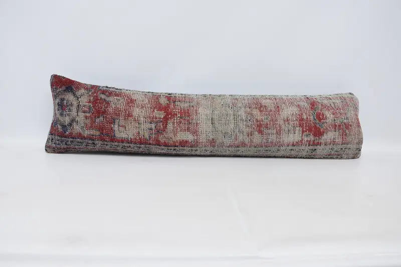 Outdoor Bolster Cushion Case, Pillow for Sofa, Gift Pillow, Oriental Cushion Case, 12x48 Red Cushion Cover, Pillow Case, Handmade Kilim Cushion - 1