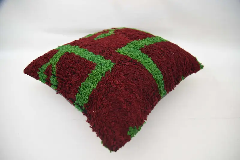 Cushion Cover, Garden Pillow Cover, Turkish Kilim Pillow, Interior Designer Pillow, Pillow for Couch, 24x24 Red Pillow Case, Custom Cushion Case - 6