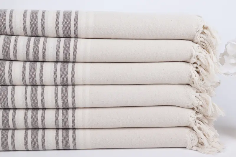 Fringed Turkish peshtemal beach towel USA, 70x40 Linen Striped Towel, Gift For Mom, Custom Gift, Bridal Shower Favors, Personalized Beach Towel - 3