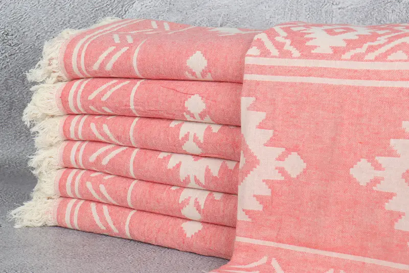 74x40 Cotton Geometric Towel, Turkish hand towel, Turkish Beach Towel Personalized, Monogram Turkish Towel, Wedding Gifts Towel, Engagement Gift - 2