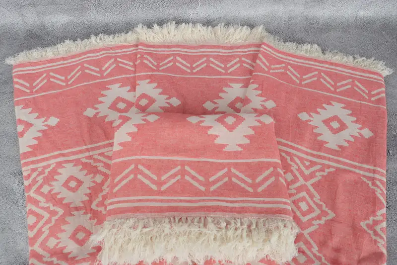 74x40 Cotton Geometric Towel, Turkish hand towel, Turkish Beach Towel Personalized, Monogram Turkish Towel, Wedding Gifts Towel, Engagement Gift - 5
