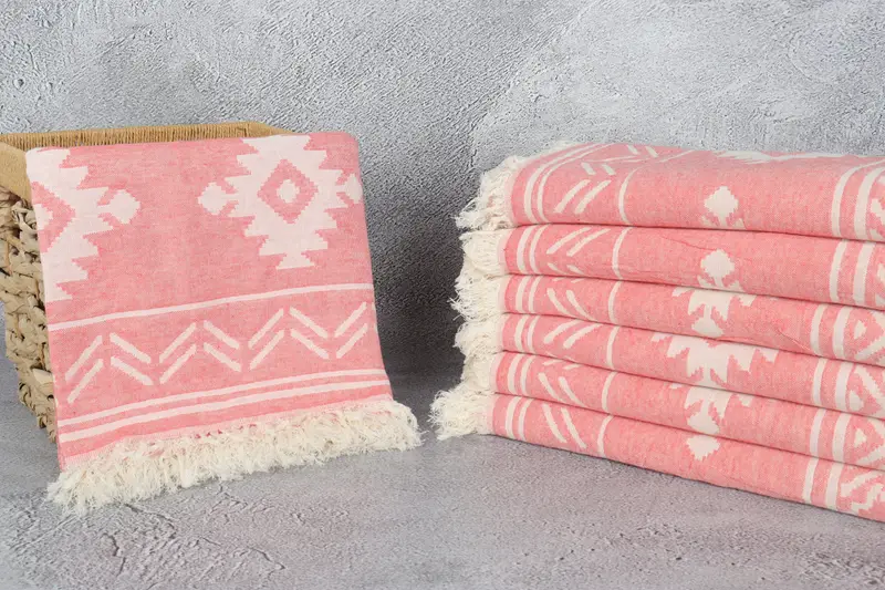 74x40 Cotton Geometric Towel, Turkish hand towel, Turkish Beach Towel Personalized, Monogram Turkish Towel, Wedding Gifts Towel, Engagement Gift - 4
