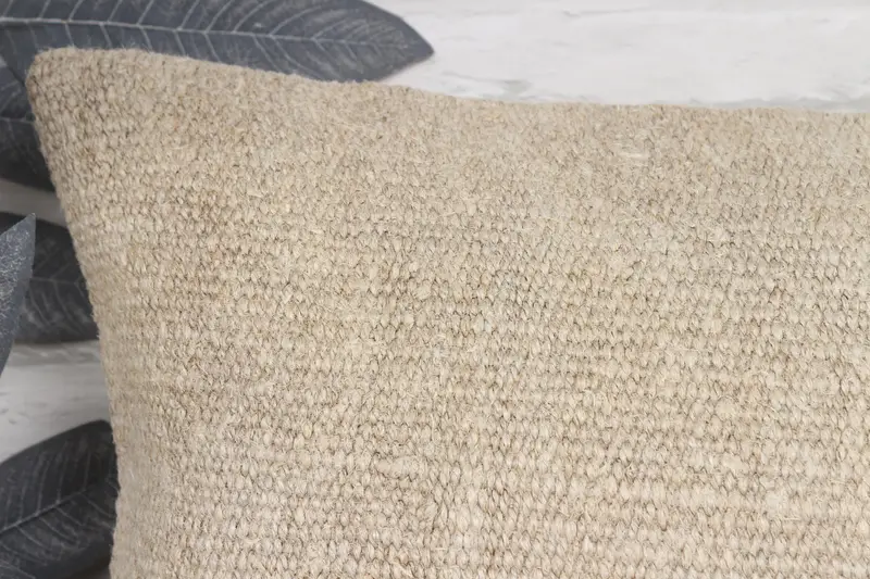 Office Chair Pillow, Kilim Cushion Sham, Ethnic Throw Cushion Cover, 16x24 Beige Cushion Case, Home Decor Pillow, Cushion, Handmade Kilim Cushion - 2