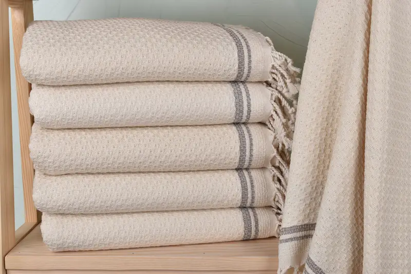 Personalized Gift For Him, Turkish hand towel, Cute Beach Towel, Organic Cotton Towel, Hammam towel, Handmade Gift, 68x36 Cotton Striped Towel - 1