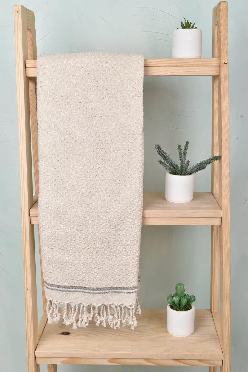Personalized Gift For Him, Turkish hand towel, Cute Beach Towel, Organic Cotton Towel, Hammam towel, Handmade Gift, 68x36 Cotton Striped Towel - 8