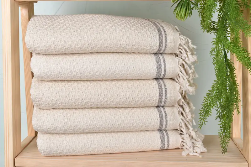 Personalized Gift For Him, Turkish hand towel, Cute Beach Towel, Organic Cotton Towel, Hammam towel, Handmade Gift, 68x36 Cotton Striped Towel - 2