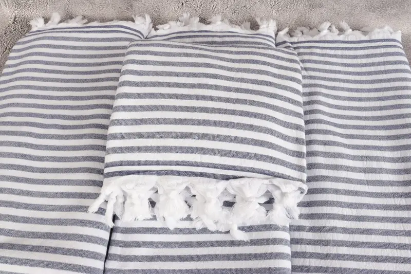 Monogrammed Beach Towel, Beach Towel Gift, Grandma Gift, Spooky Bachelorette Party Favors, 70x36 Cotton Terry Striped Towel, Gift For Her - 4
