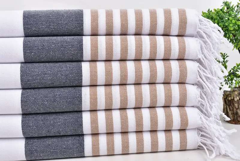 70x40 Cotton Striped Towel, Wedding Favors, Absorbent towel, Custom Gift, Custom Towel Beach, Bachelorette Party Favors Beach, Unique Wedding Gift - 3