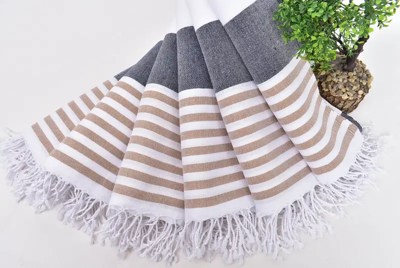 70x40 Cotton Striped Towel, Wedding Favors, Absorbent towel, Custom Gift, Custom Towel Beach, Bachelorette Party Favors Beach, Unique Wedding Gift - 4