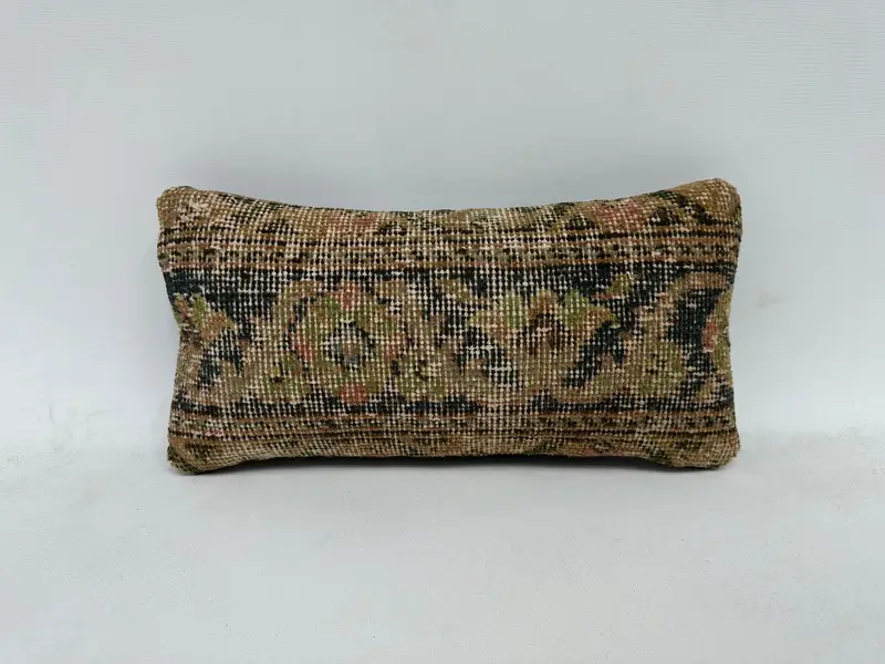 8x16 Green Pillow Sham, Pillow for Sofa, Gift Pillow, Farmhouse Pillow, Accent Cushion Case, Garden Cushion, Ethnical Kilim Rug Pillow, Pillow Sham - 1