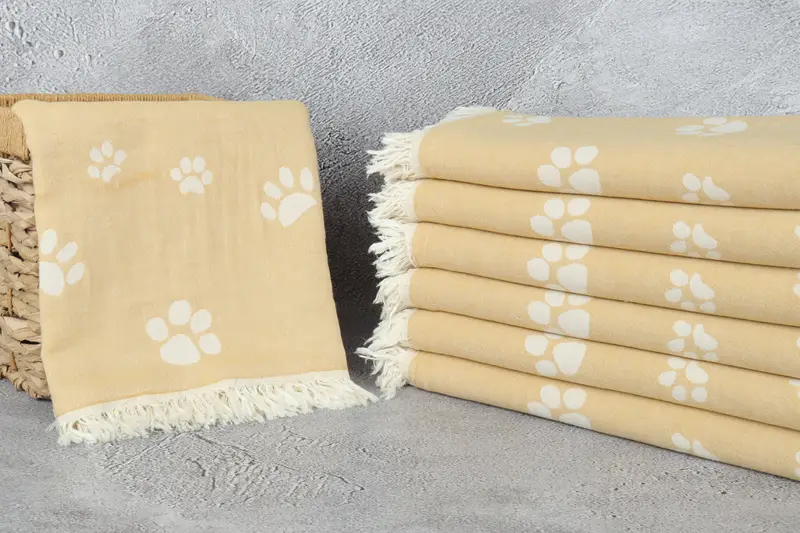 Turkish beach towel, Personalized Beach Towel, 70x36 Cotton Paw Design Towel, Boyfriend Christmas Gift, Bridesmaid Gift Towel, Best Wedding Gift - 4