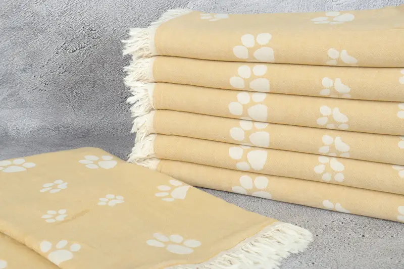 Turkish beach towel, Personalized Beach Towel, 70x36 Cotton Paw Design Towel, Boyfriend Christmas Gift, Bridesmaid Gift Towel, Best Wedding Gift - 3