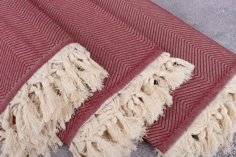 Custom Blanket, Monogram Blanket, Turkish Beach Blanket, 84x68 Cotton Zig zag Towel, Custom Shower Curtain, Gift For Her, Decorative Blanket - 5