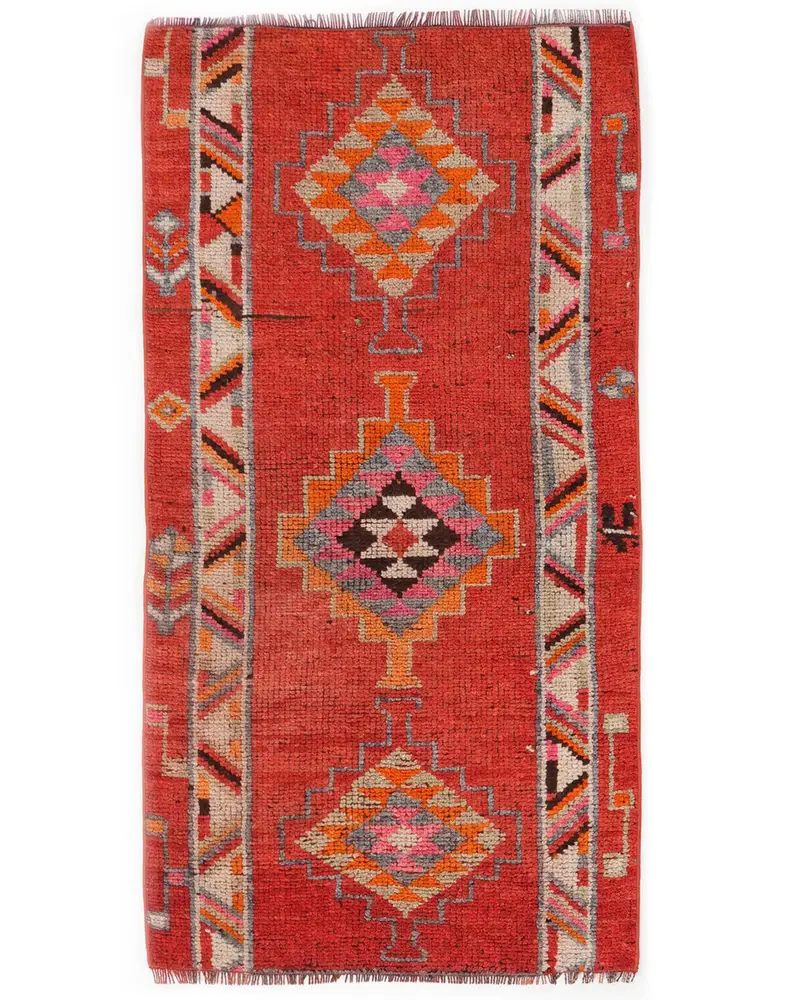Red Rug, 2.6x4.7 ft Vibrant Decor