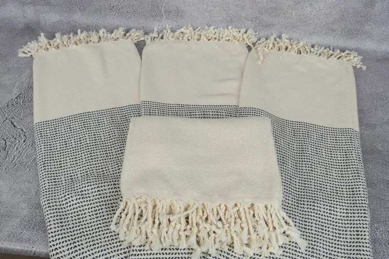 Travel towel, 70x40 Cotton Diamond Towel, Bridesmaid Gifts, Gift For Bride, Lightweight Turkish towel, Beach Bachelorette Party Decorations - 4
