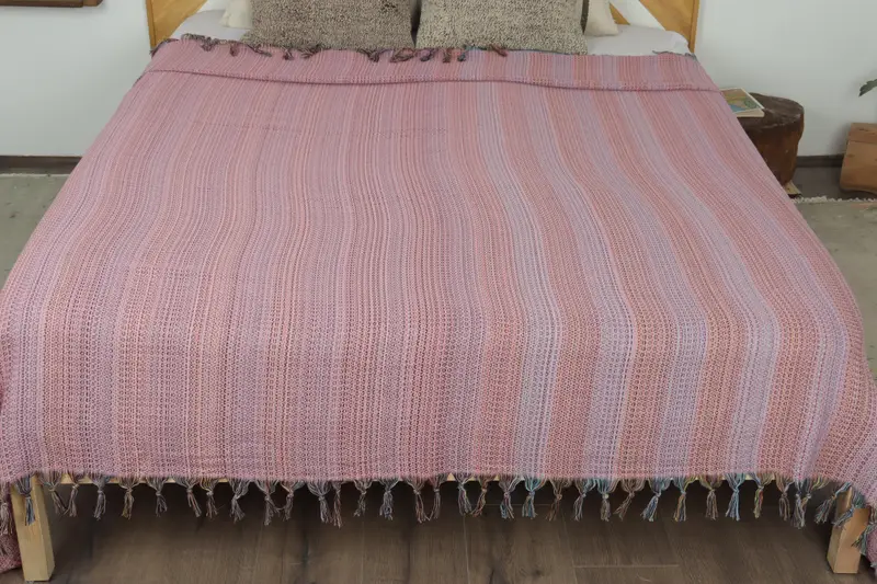 Custom Blanket, Gift For Wedding Day, 90x88 Cotton Colorful Diamond Towel, Bridal Shower Favor, Bachelorette Party Favors, Boho Throw Blankets - 8