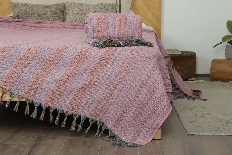 Custom Blanket, Gift For Wedding Day, 90x88 Cotton Colorful Diamond Towel, Bridal Shower Favor, Bachelorette Party Favors, Boho Throw Blankets - 7