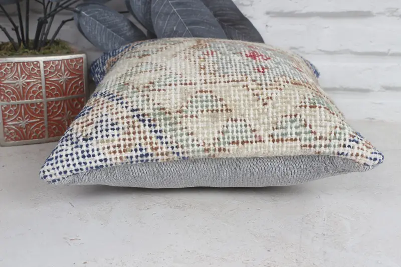 12x12 Beige Pillow, Wholesale Cushion Case, Kilim Pillow Cover, Vintage Kilim Throw Pillow, Vintage Kilim Pillow, Armchair Pillow Case, Pillow Cover - 5