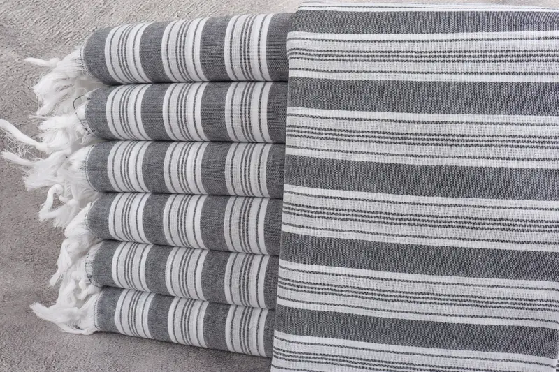Holiday Towel, Bath towel, 70x40 Cotton Striped Towel, Bridesmaid Gift, Bachelor Bachelorette Party Favors, Turkish bath towel for spa, Grandma Gift - 1