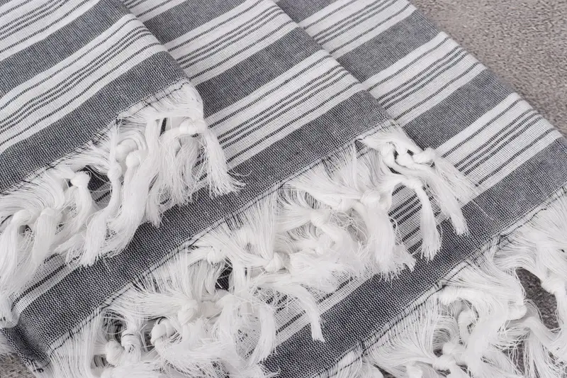 Holiday Towel, Bath towel, 70x40 Cotton Striped Towel, Bridesmaid Gift, Bachelor Bachelorette Party Favors, Turkish bath towel for spa, Grandma Gift - 5