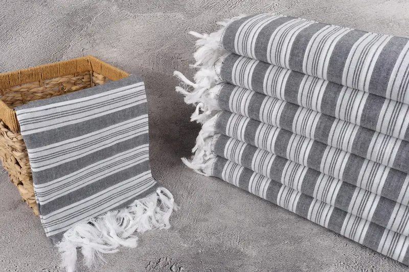 Holiday Towel, Bath towel, 70x40 Cotton Striped Towel, Bridesmaid Gift, Bachelor Bachelorette Party Favors, Turkish bath towel for spa, Grandma Gift - 3