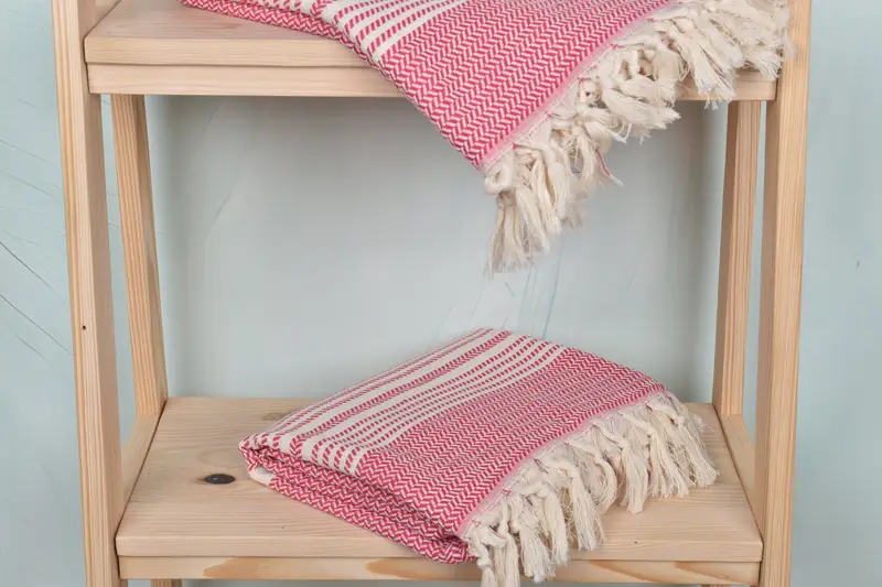 Housewarming Gift, Wedding Shower Gift, Beach towel, Lightweight Turkish towel, Eco-Friendly Turkish Towel, Spa Towel, 70x40 Cotton Striped Towel - 5