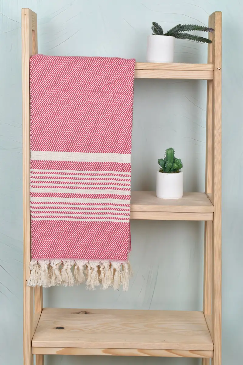 Housewarming Gift, Wedding Shower Gift, Beach towel, Lightweight Turkish towel, Eco-Friendly Turkish Towel, Spa Towel, 70x40 Cotton Striped Towel - 8