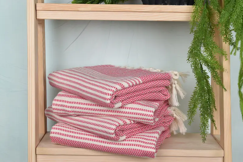 Housewarming Gift, Wedding Shower Gift, Beach towel, Lightweight Turkish towel, Eco-Friendly Turkish Towel, Spa Towel, 70x40 Cotton Striped Towel - 7