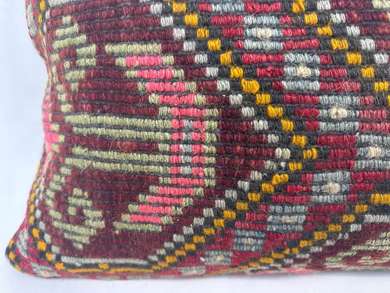 16x36 Pink Pillow, Designer Throw Pillow, Kilim Pillow, Colorful Pillow Case, Pillow Sham, Gift Pillow, Vintage Throw Pillow Sham, Pillow for Sofa - 2