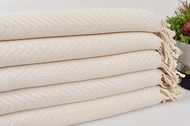 Custom Wedding Gifts, Custom Towel, Large Turkish Towel, Birthday Gift, 70x40 Cotton Zig zag Towel, Luxury Turkish Bath Towel, Oversized Beach Towel - 3