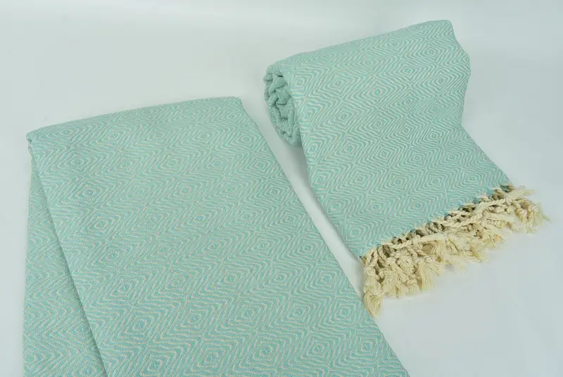 Cotton towel, Bachelorette Party Gifts Bridesmaids, 70x40 Cotton Zigzag Diamond Towel, Best Wedding Gift, Bridal Shower Favors, Valentines Day Gift - 7