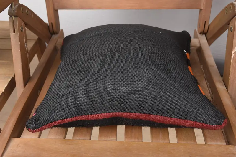 14x14 Brown Pillow Case, Throw Kilim Pillow, Gift Pillow, Pillow Case, Vintage Pillow, Shabby Chic Cushion Case, Traditional Cushion Case - 5